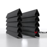 Ламели для забора жалюзи Luxe V RAL 7024 – порошковое покрытие, толщина 0,45 мм в Майкопе | фото 1