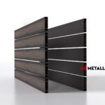 Планкен для забора Printec под дерево 120 mm RAL 8019 – покрытие порошковое, толщина 0,45 мм в Майкопе | фото 1