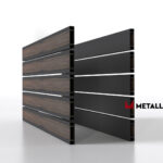 Планкен для забора Printec под дерево 120 mm RAL 7024 – покрытие порошковое, толщина 0,45 мм в Майкопе | фото 1