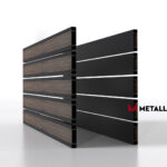 Планкен для забора Printec под дерево 120 mm RAL 9005 – покрытие матовое, толщина 0,45 мм в Майкопе | фото 2