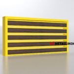 Планкен для забора Printec под дерево 120 mm RAL 1018 – покрытие матовое, толщина 0,45 мм в Майкопе | фото 4